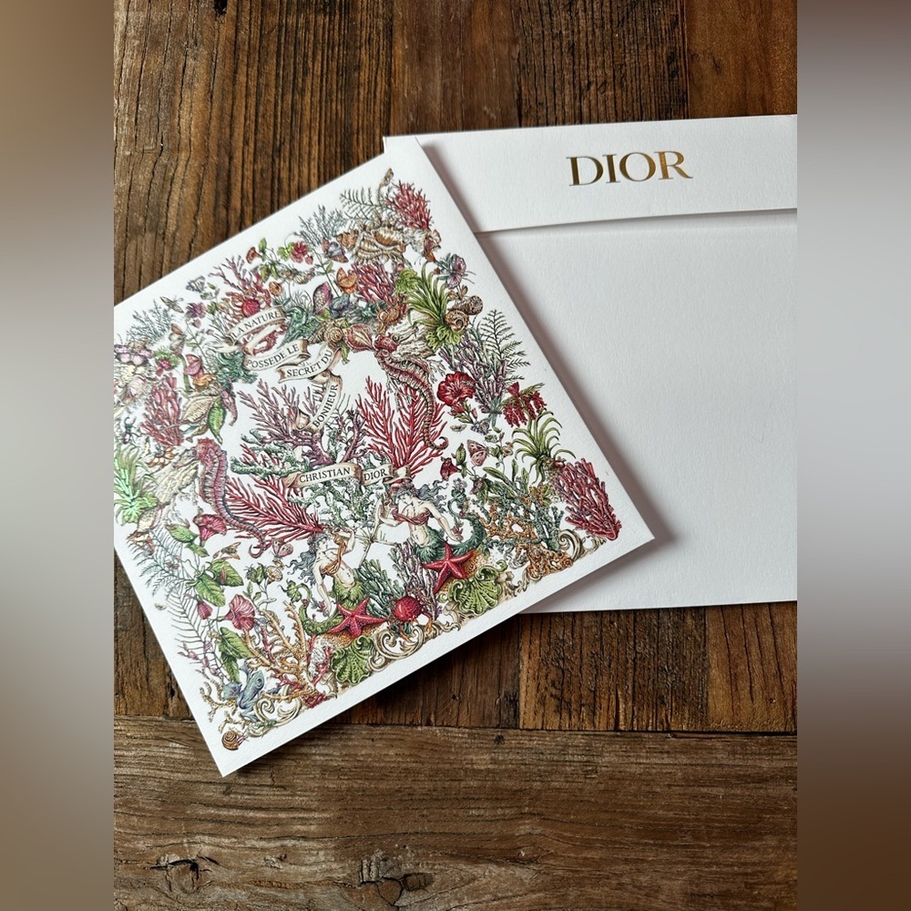 Dior Floral and Marine Design Card with Envelope